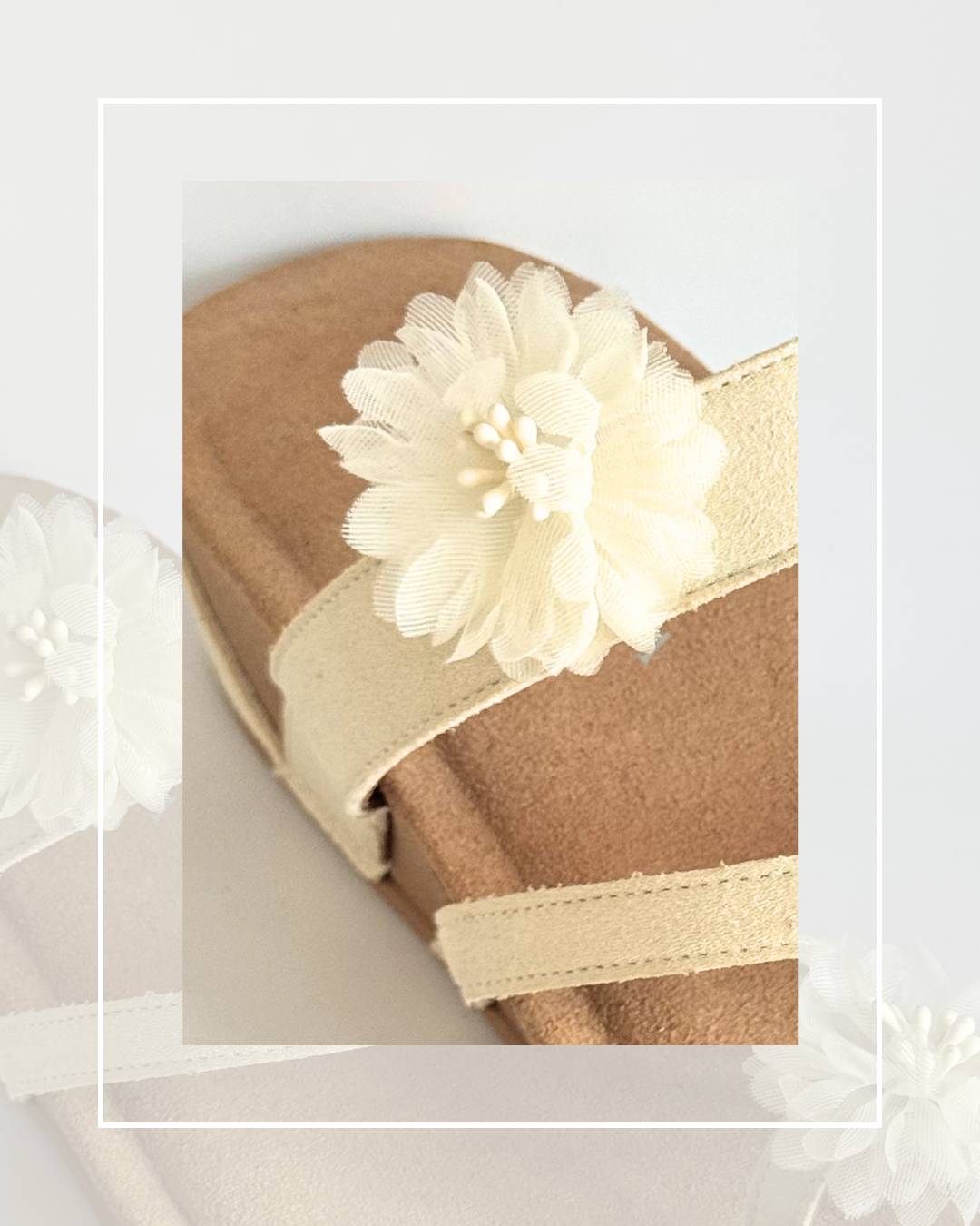 Clip On Chiffon Wedding Flower with Paper Pollen