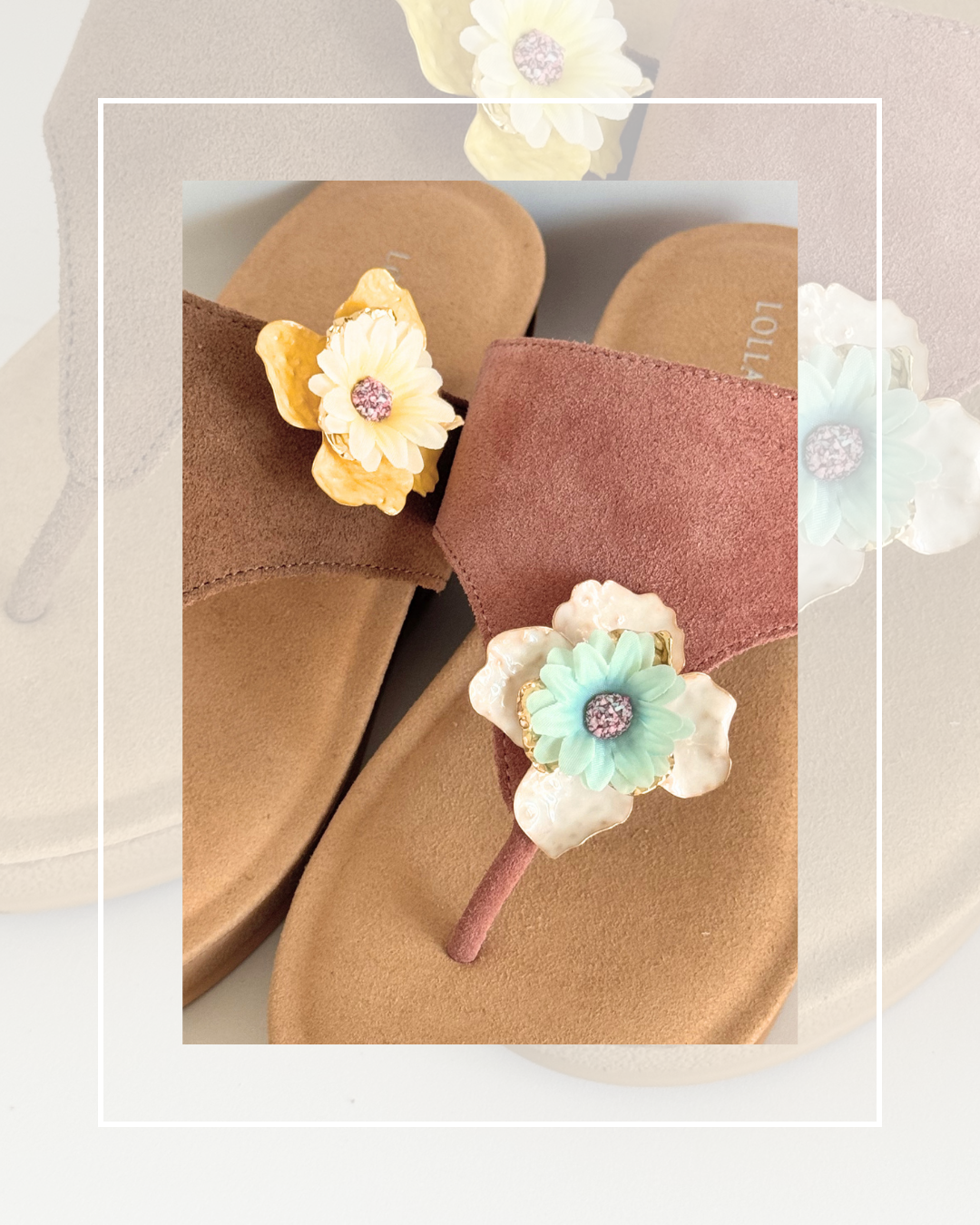 Clip On Cream Metal Large Flowers 4 Colours Medium 3 Colours