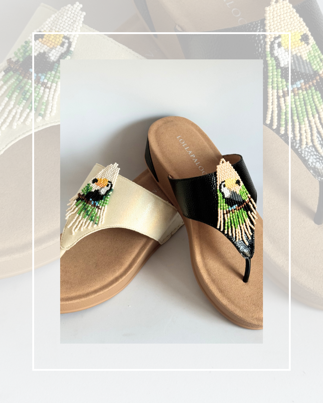 Clip On Beaded Tassel Toucans 2 Colours