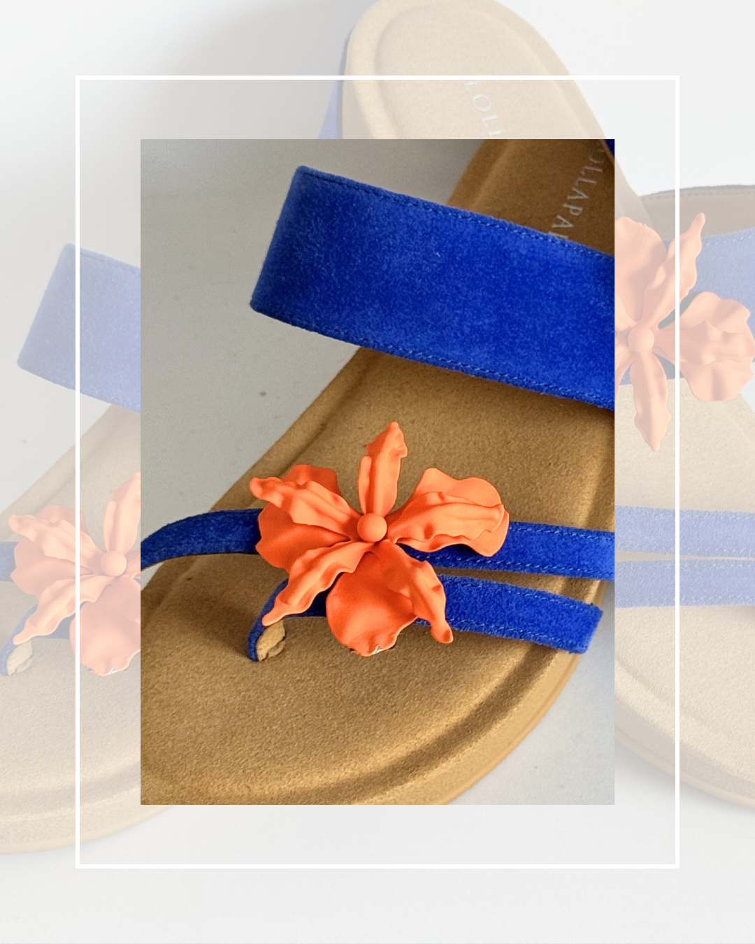 Clip On Medium Metal Orange Flower