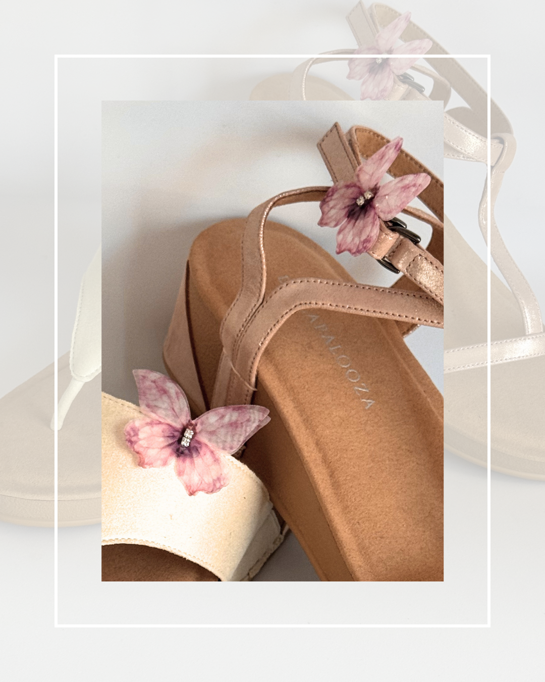 Clip On Fine Material Butterflies with Gems