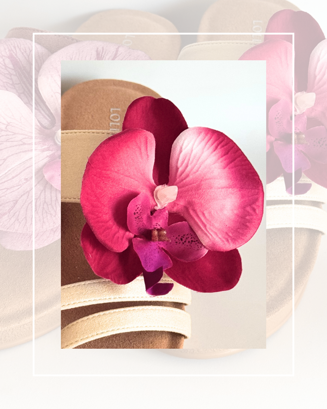 Clip On Large Orchids 2 Colours