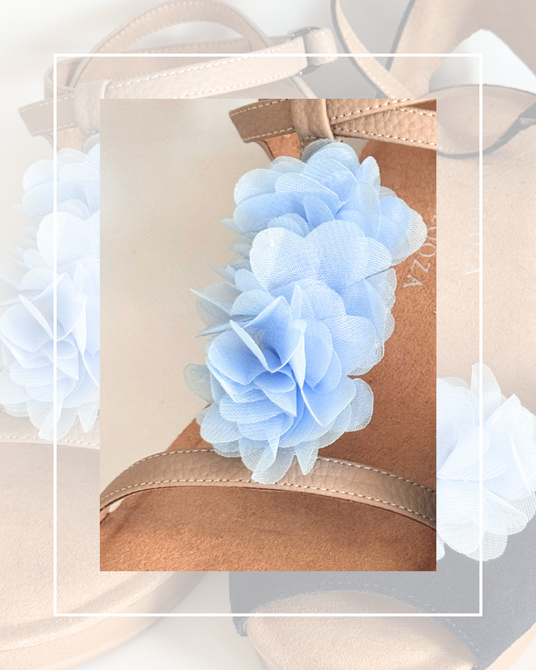 Clip On Light Blue Material Petals