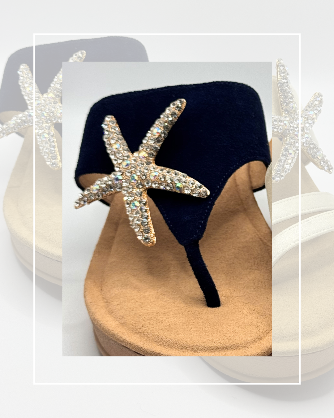 Clip On Large Metal Sparkly Starfish
