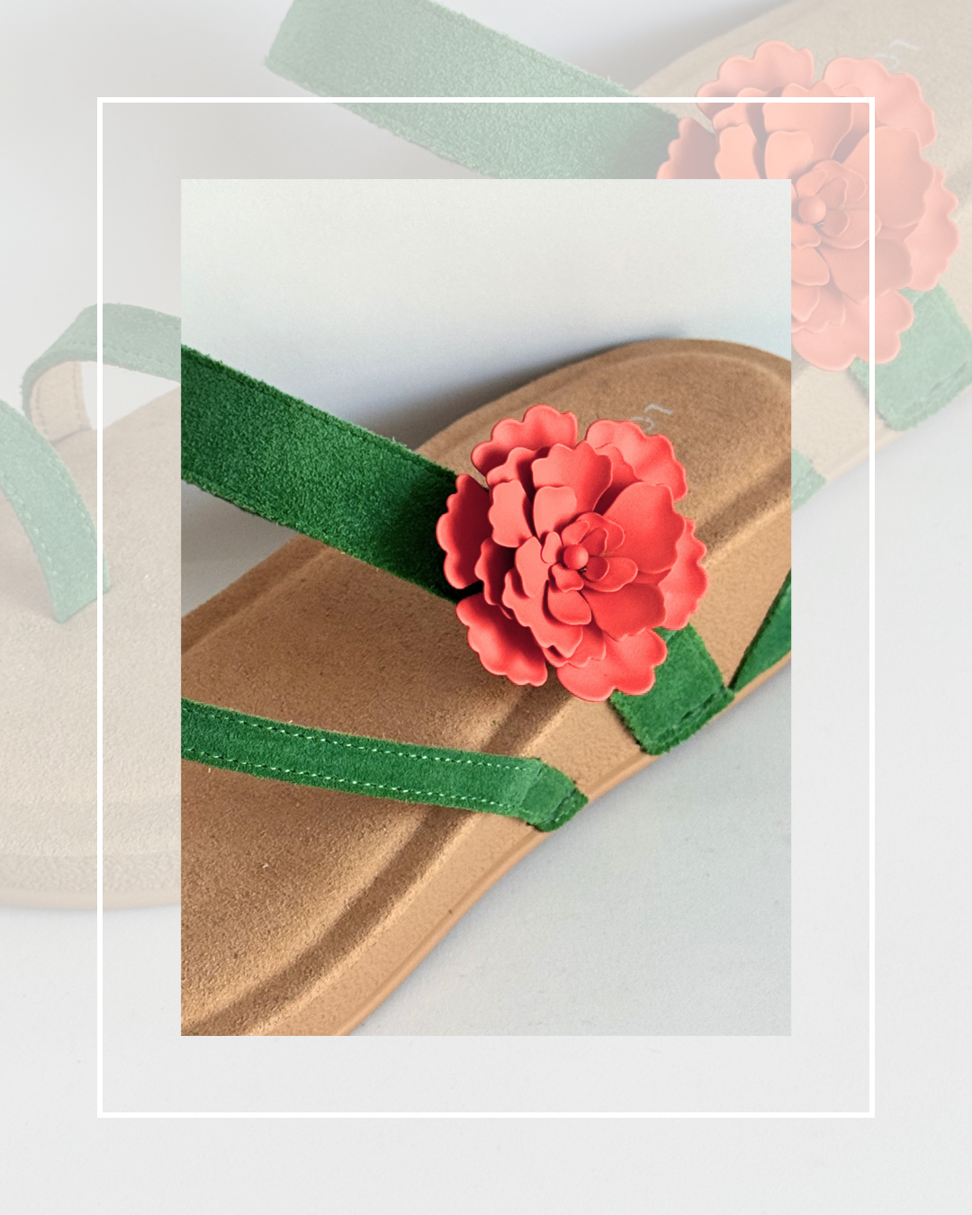 Clip On Metal Orange Carnation