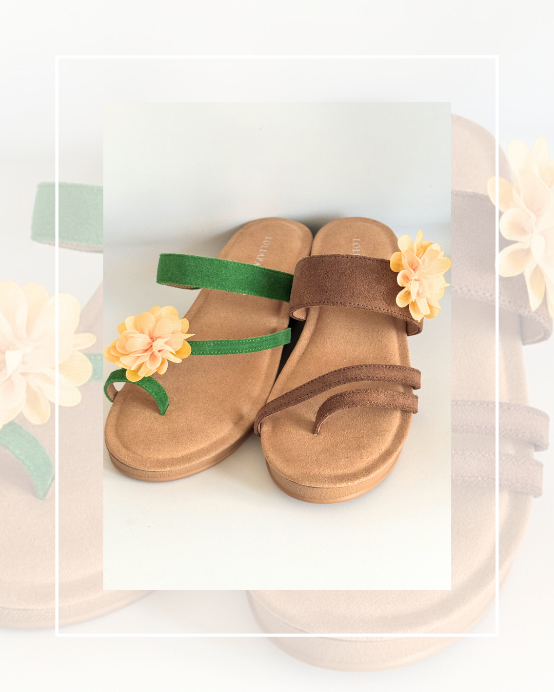 Clip On Material Medium Flowers in 7 Colours