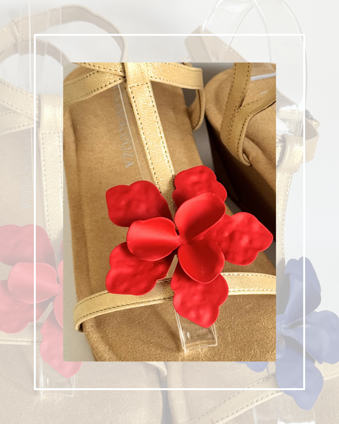 Clip On Metal Scalloped Frangipani 4 Colours