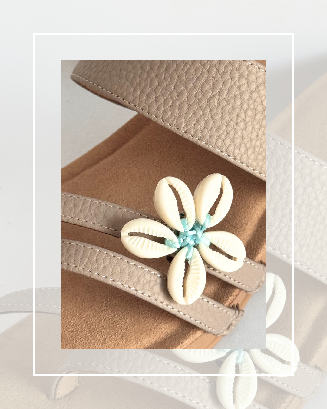 Clip on Real Shell Flowers 2 Colours