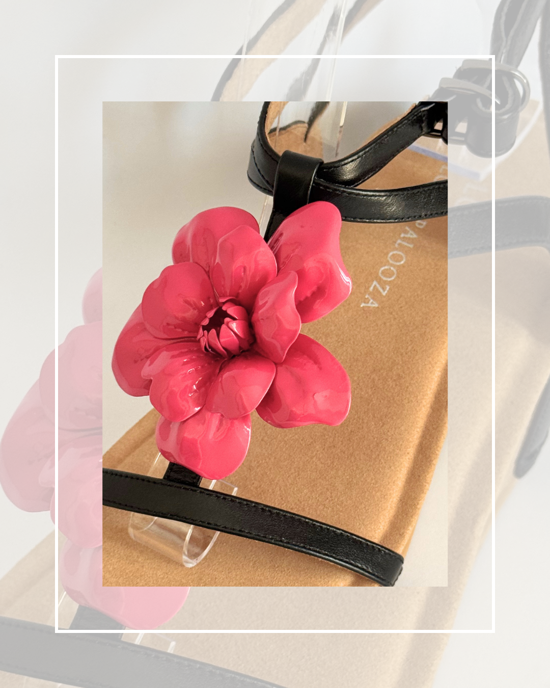 Clip On Pink Metal Peony