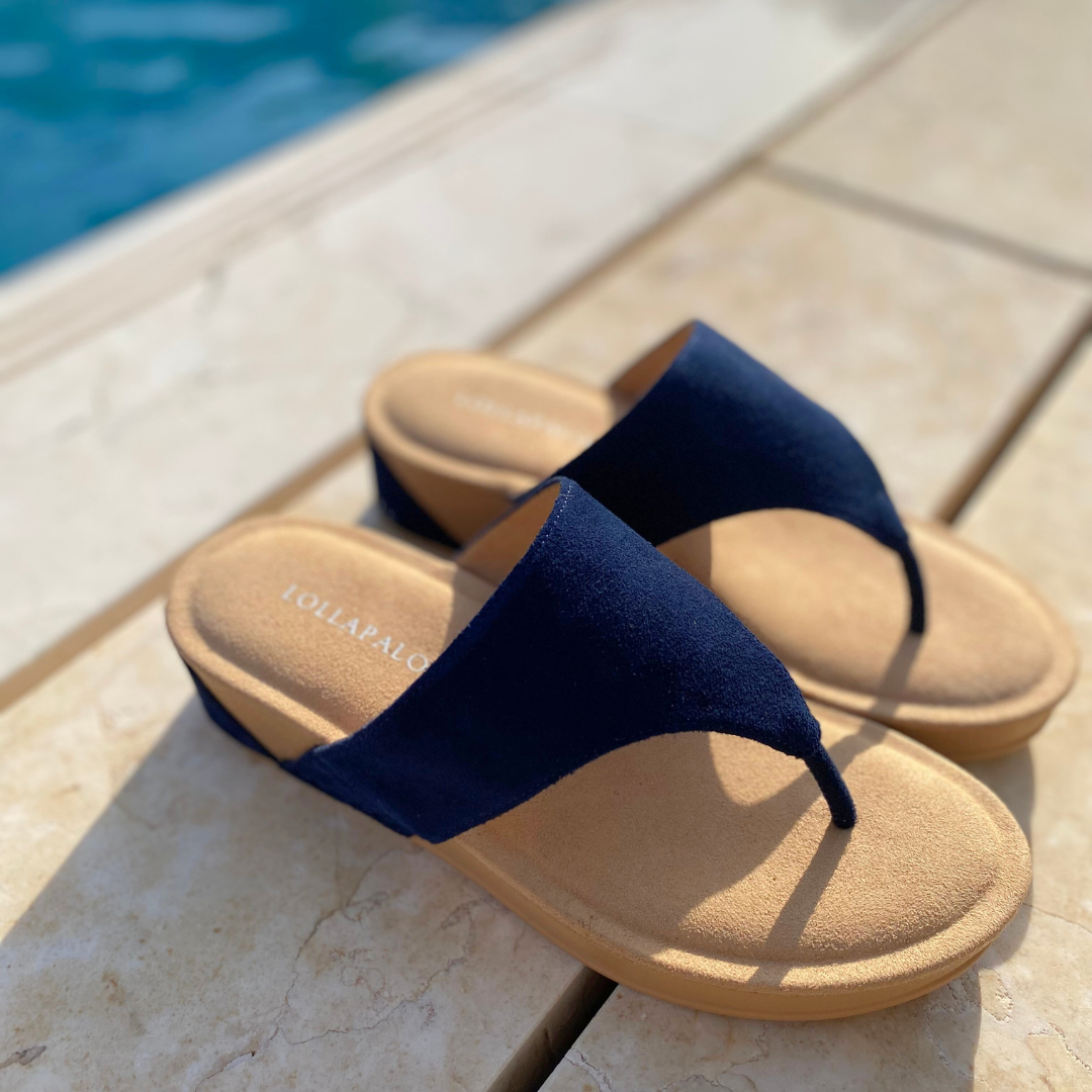 Dubai Navy Wedges for Ladies