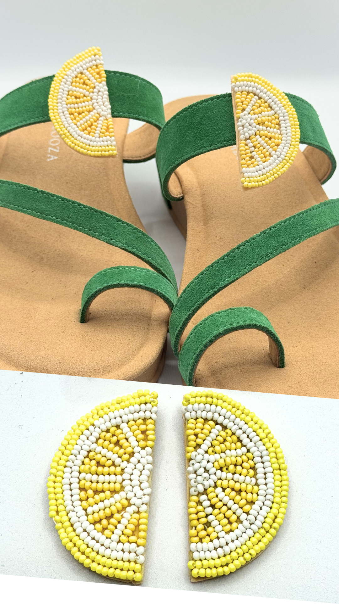 Clip On Beaded Lemon Halves