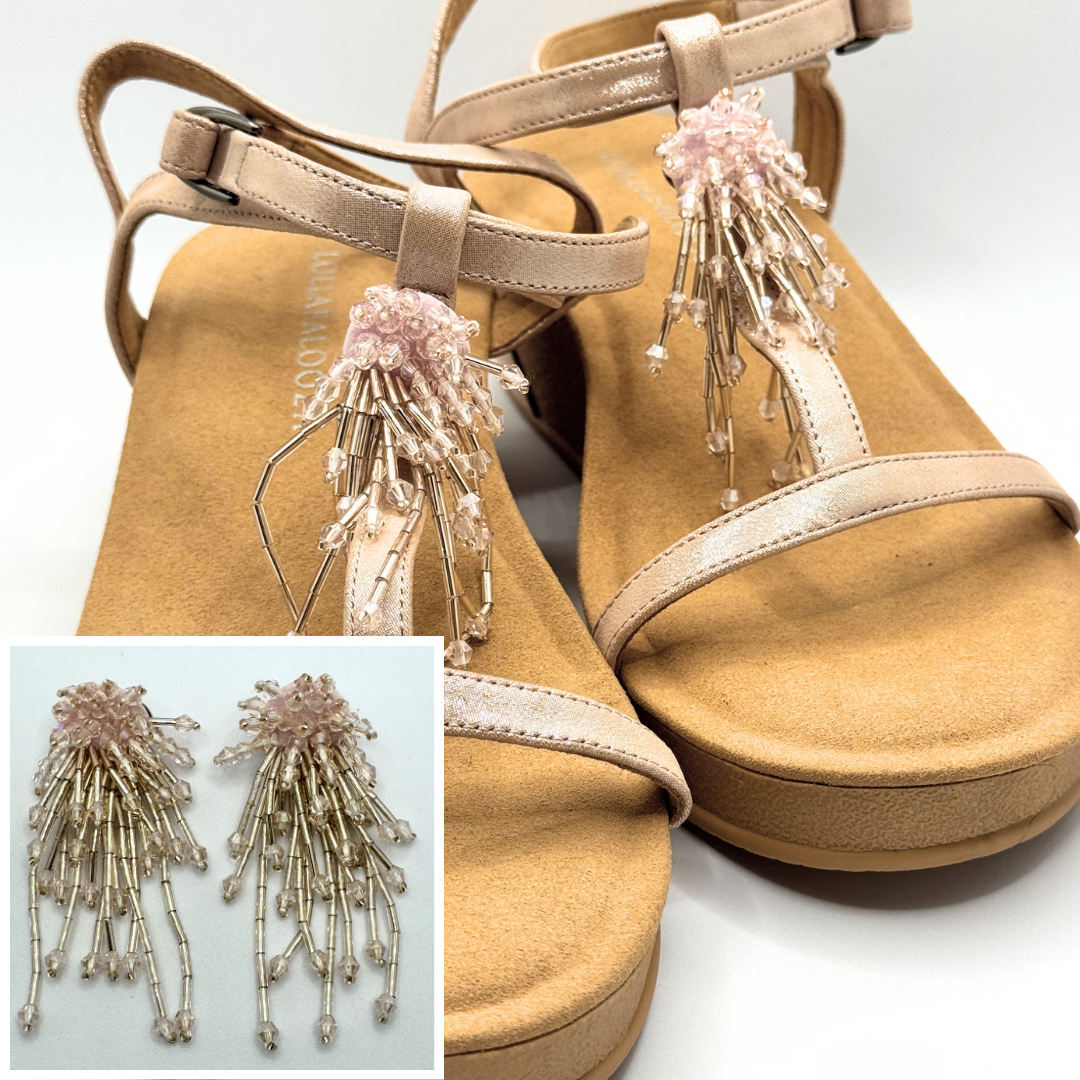 Clip On Blush Uneven Tassle