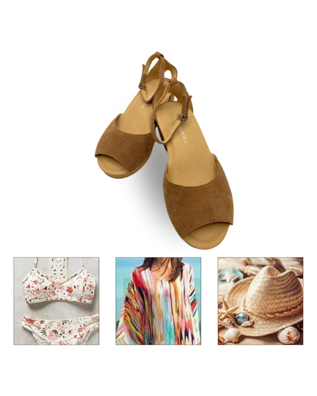 Chiang Mai Peep Toe Wedge Tan Suede