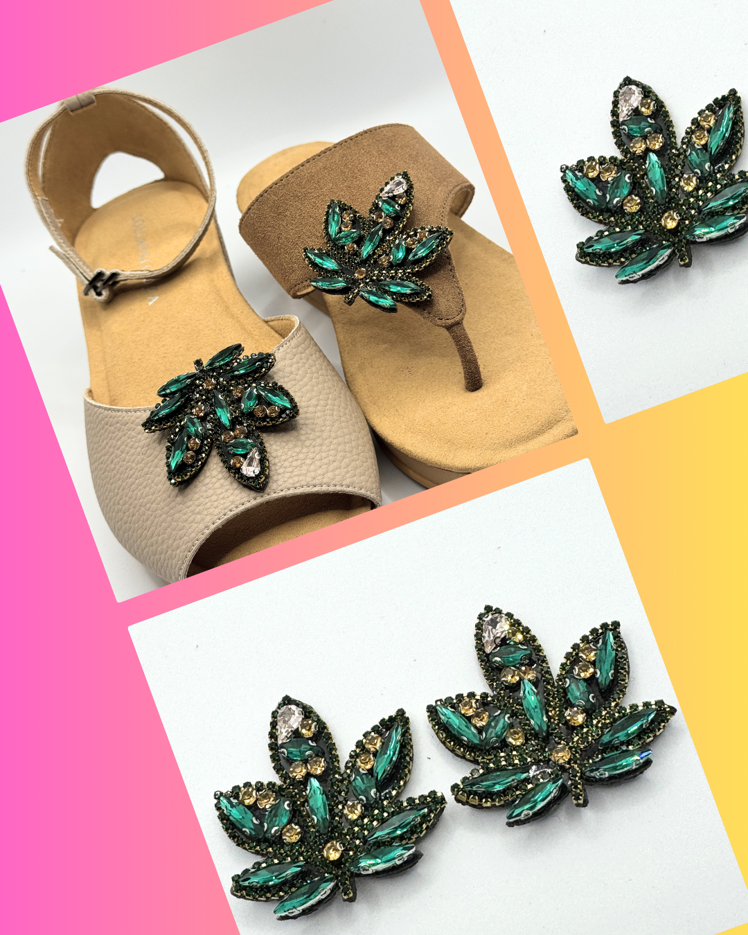 Clip on Fig Leaf with gems