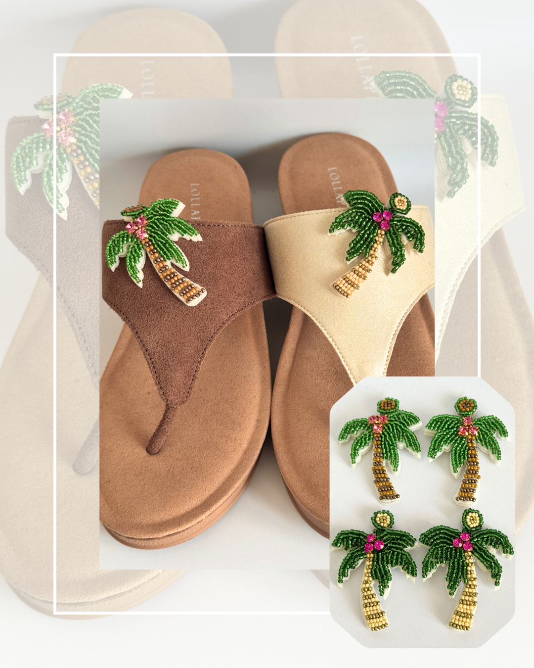 Clip On Beaded Palm Trees in 3 Colours