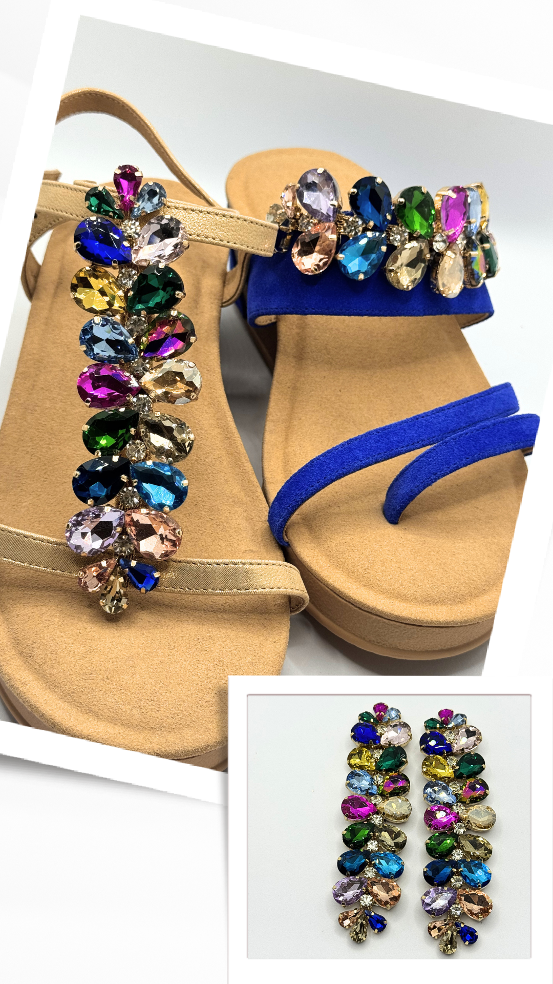 Clip On Long Jewelled Multi Coloured Band