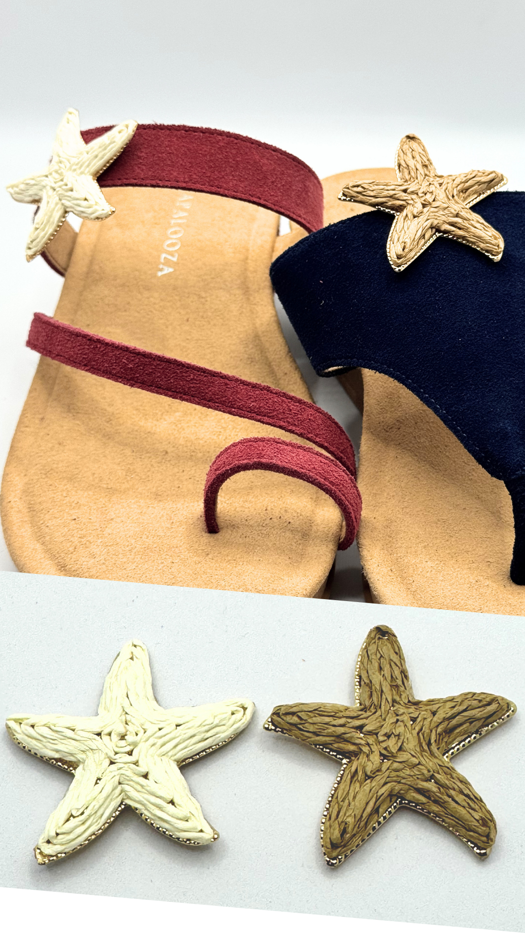 Clip On Medium Size Paper Starfish in 2 Colours