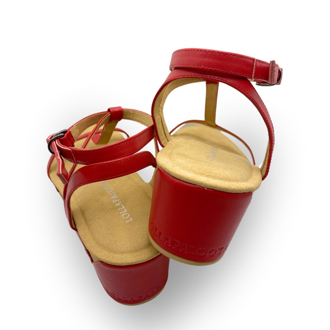 Ladies Red Leather Shoes