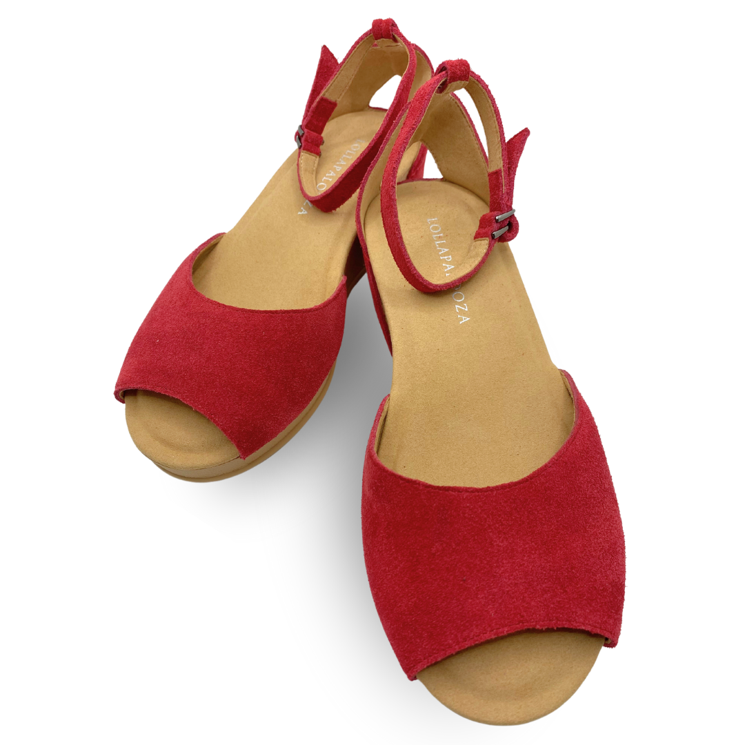 Ladies Red Wedges