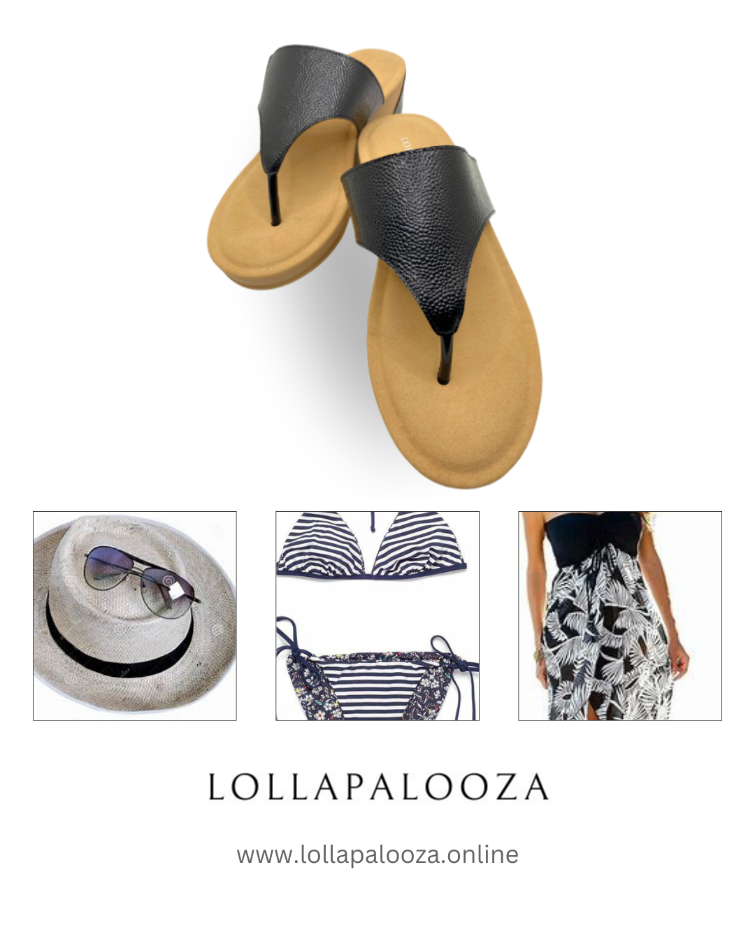 Aruba Beach Looks Black Thong Wedges