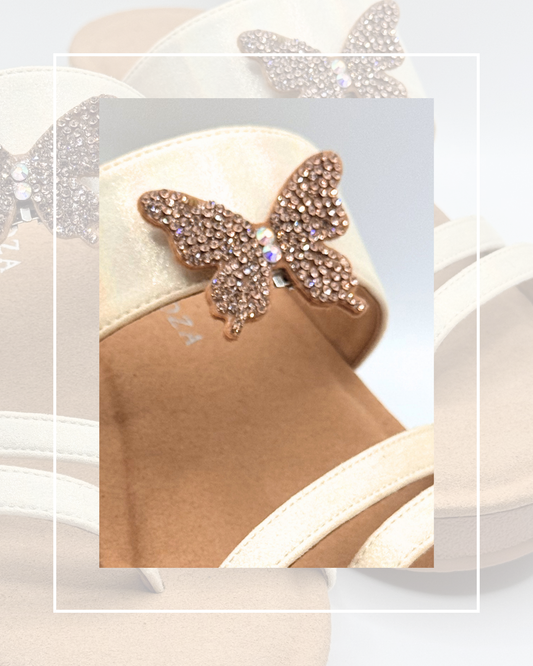 Clip On Felt and Diamond Butterflies 3 Colours