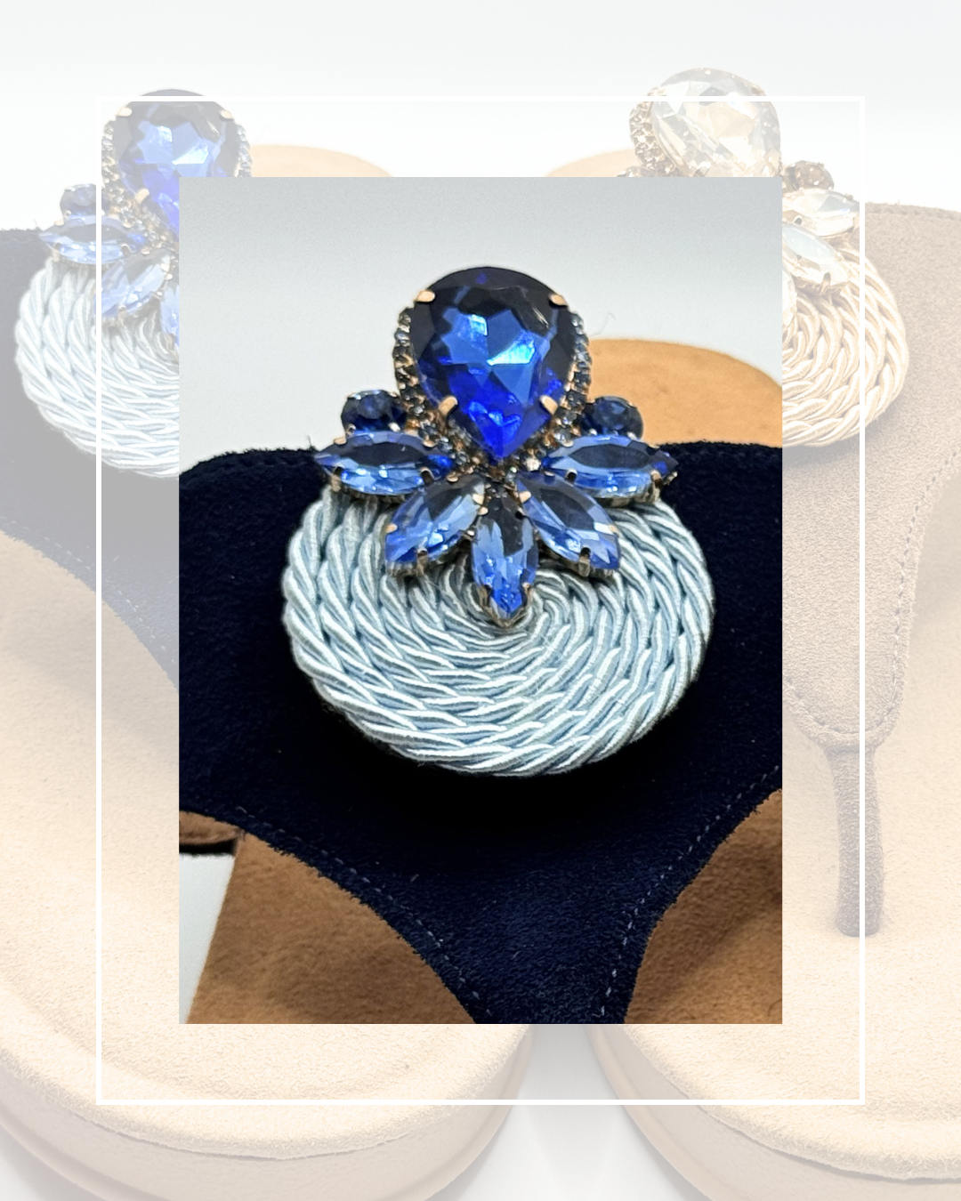 Clip On Gems with Cotton Circular Rope in 2 Colours