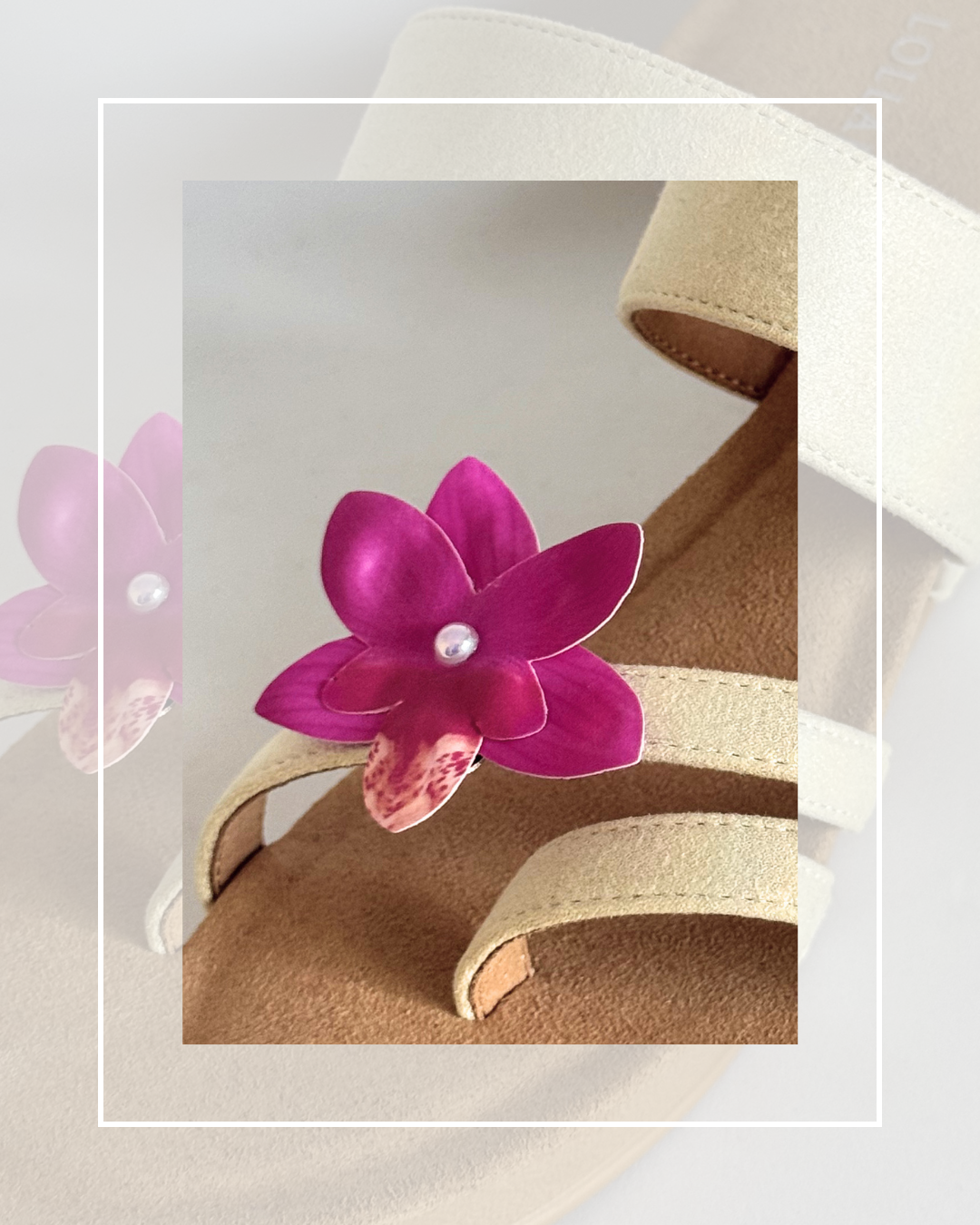 Clip on Cerise Pink Flower with Pearl