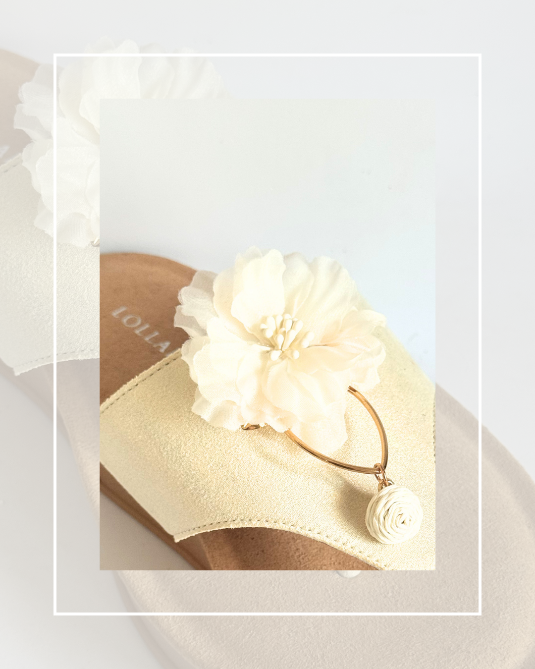 Clip on Fabric Flowers with Gold Bar 3 Colours