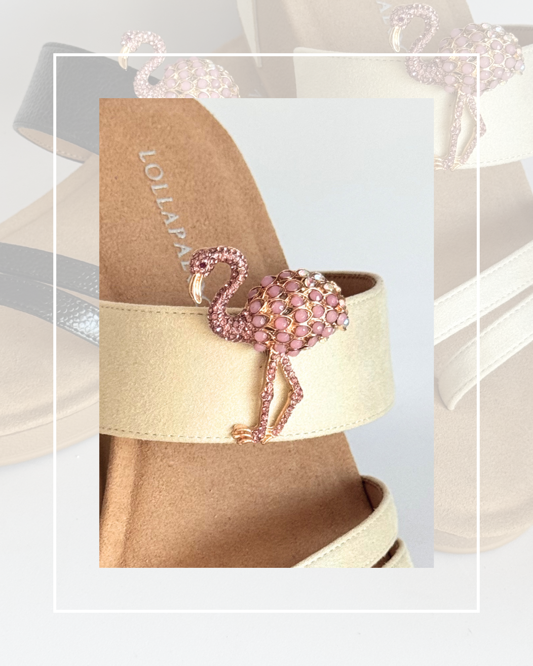 Clip On Gemstone Flamingoes