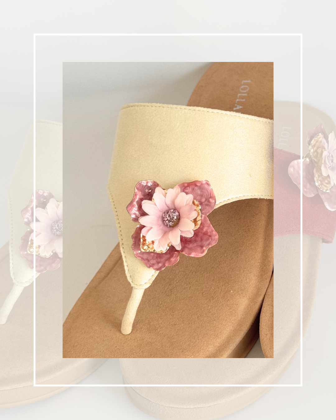 Clip On Cream Metal Large Flowers 4 Colours Medium 3 Colours