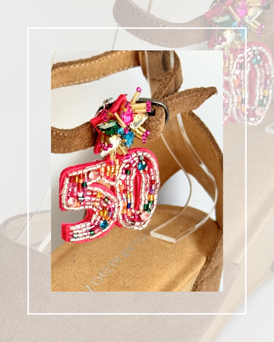 Clip On Beaded Big 50th Birthday Celebration