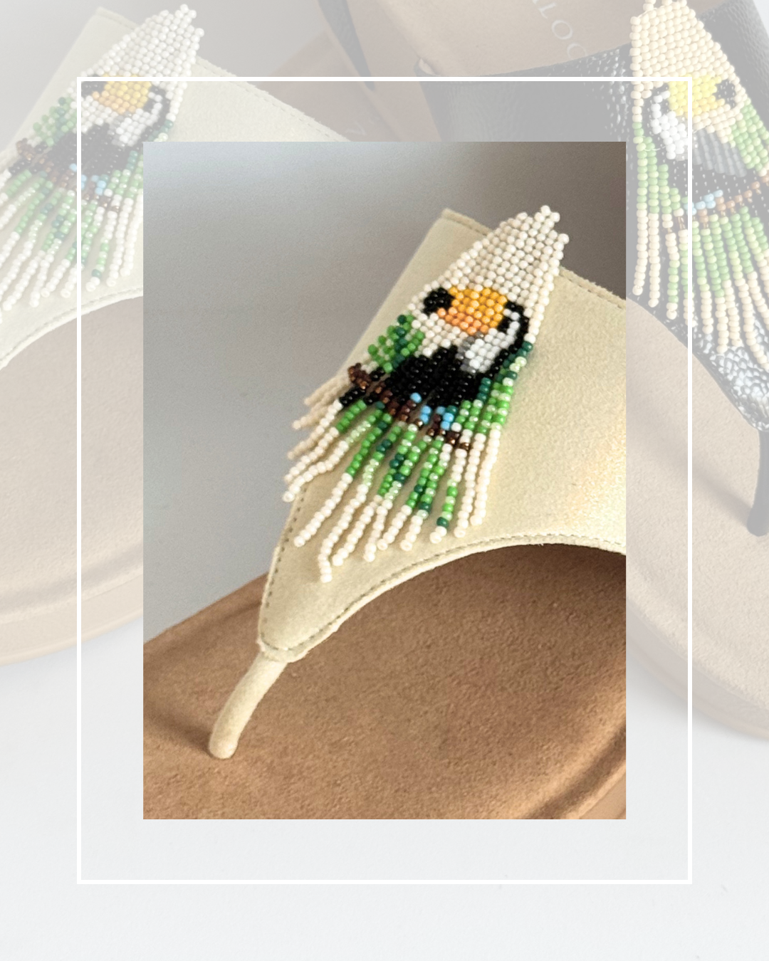 Clip On Beaded Tassel Toucans 2 Colours