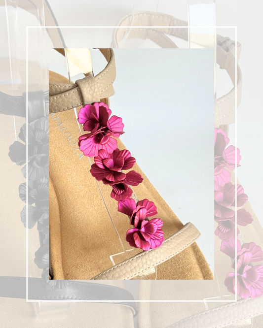 Clip On Metal Strip of Flowers 2 Colours