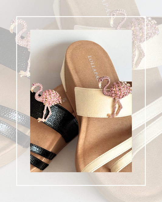 Clip On Gemstone Flamingoes