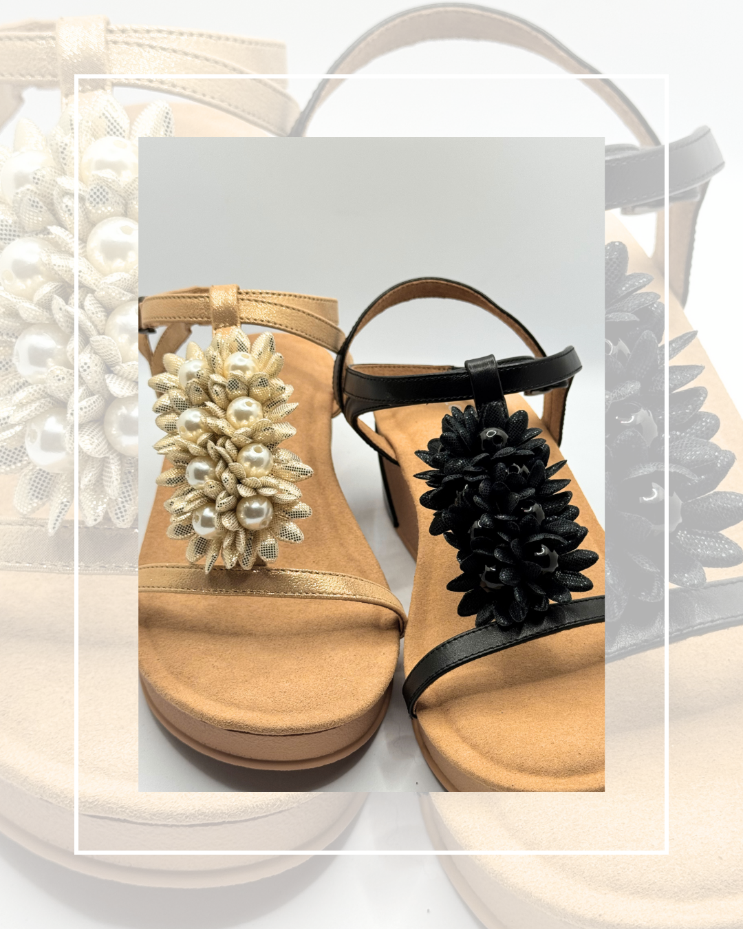 Clip On Long Beaded and Material Flower in Two Colours