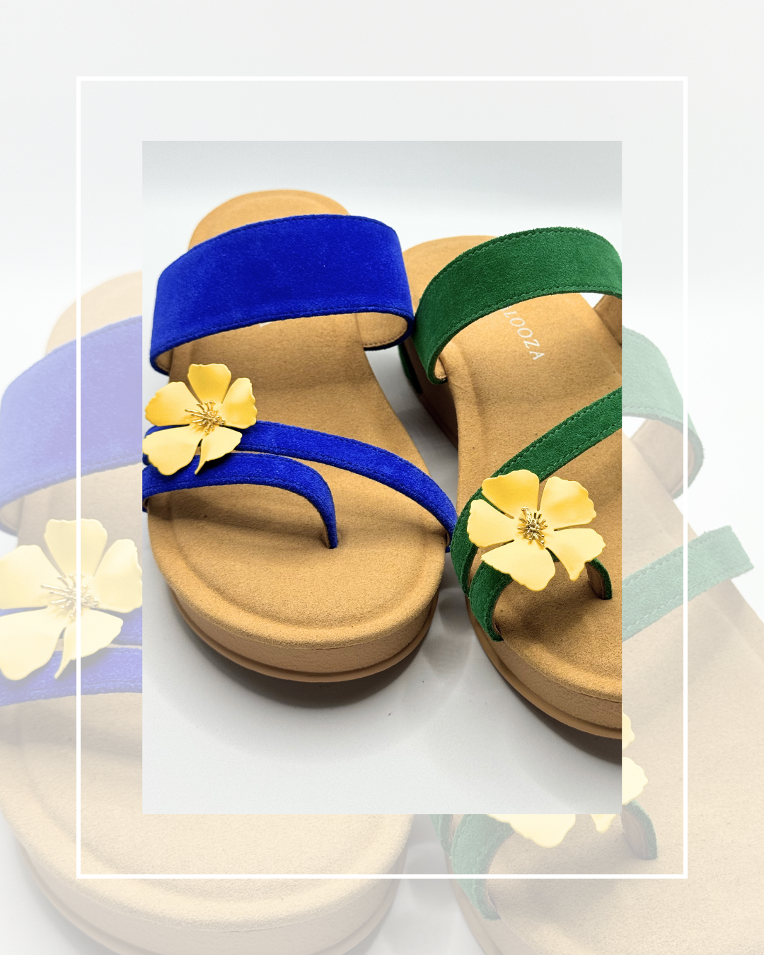 Clip On Metal Medium Flowers with Gold Centre 6 Colours