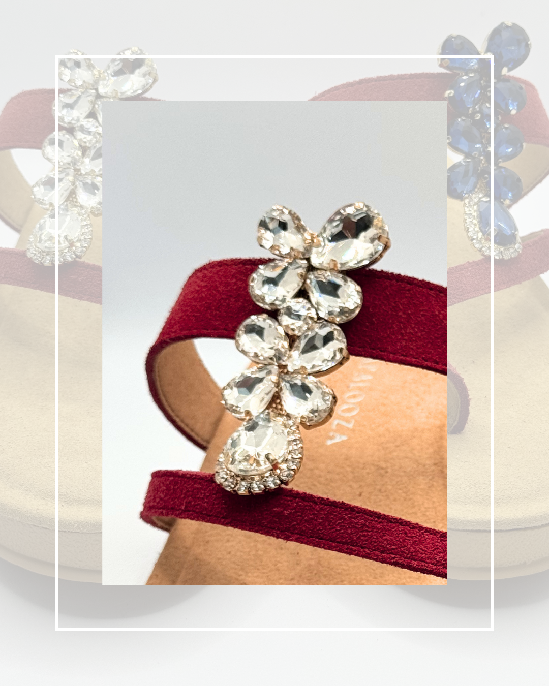 Clip On Gem and Drops Side Clips Various Colours