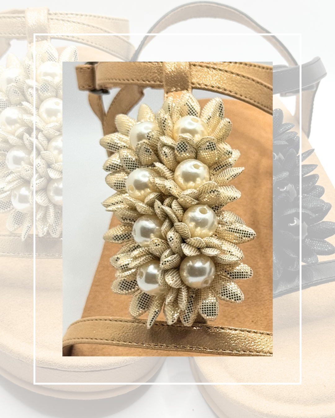 Clip On Long Beaded and Material Flower in Two Colours