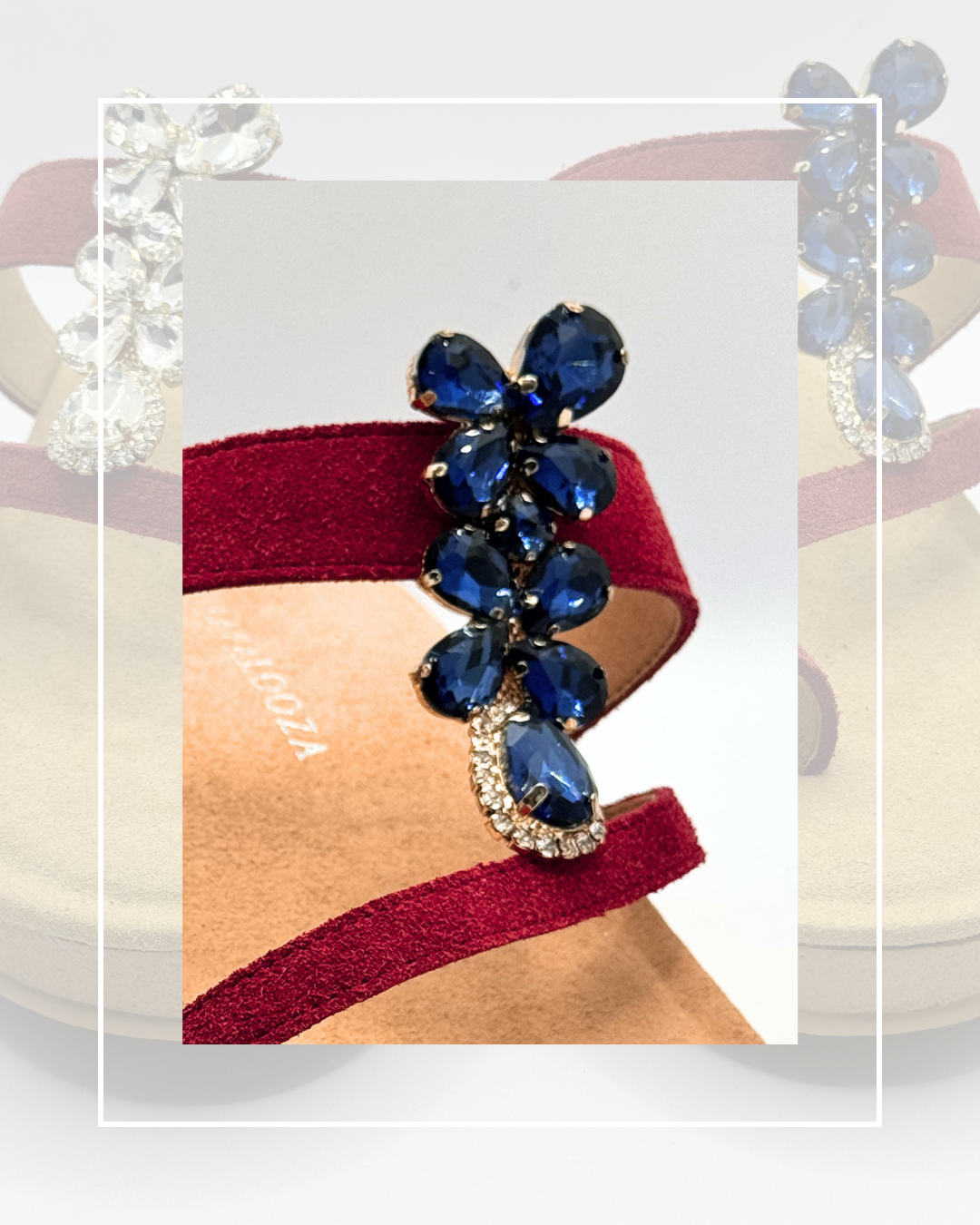 Clip On Gem and Drops Side Clips Various Colours