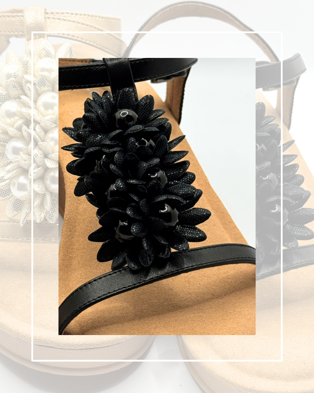 Clip On Long Beaded and Material Flower in Two Colours