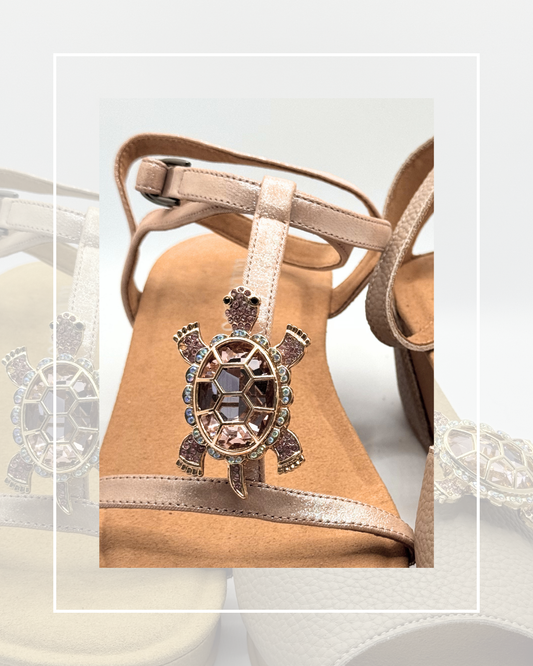Clip On Metal and Stone Turtles in 2 Colours