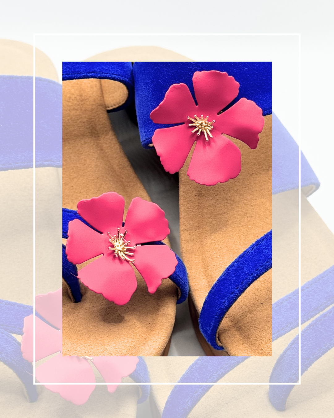 Clip On Metal Medium Flowers with Gold Centre 6 Colours