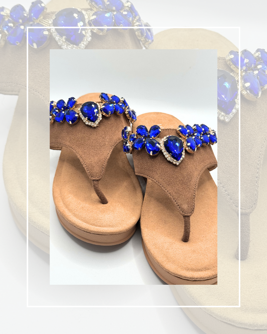 Clip On Full Thong Style Metal and Gems 5 Colours