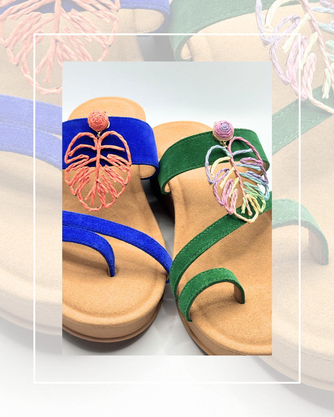 Clip On Paper Outline Leaf Gold Trim 3 Colours