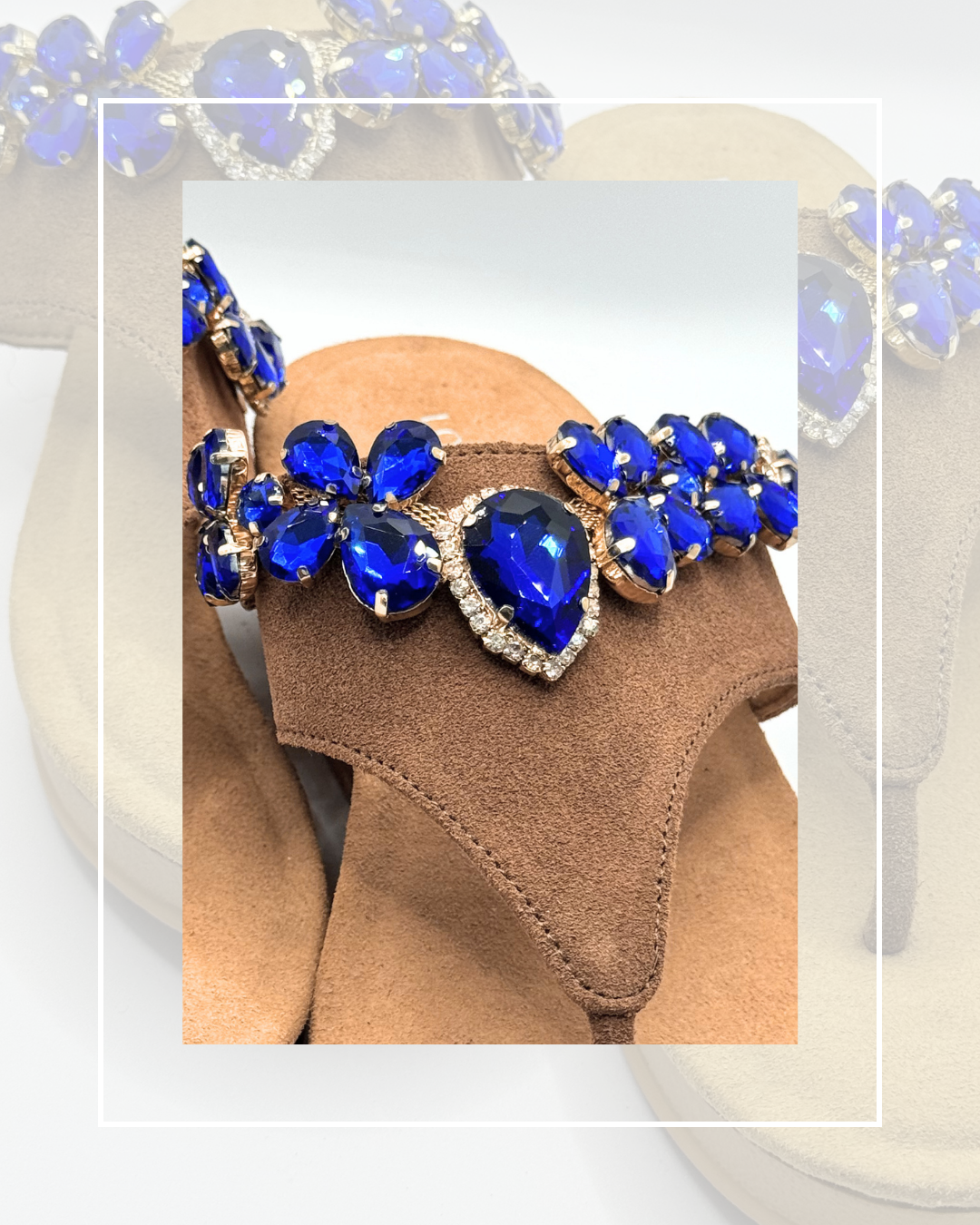 Clip On Full Thong Style Metal and Gems 5 Colours