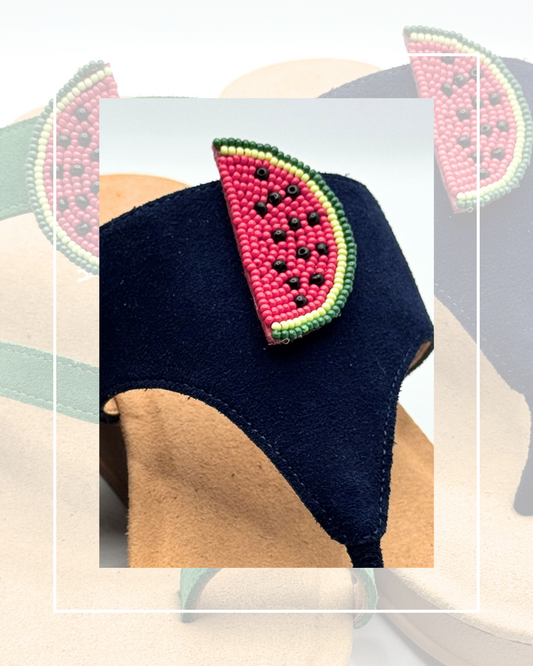Clip On Beaded Watermelon Halves