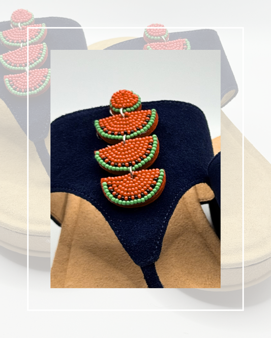 Clip On Beaded Watermelons Top Clip