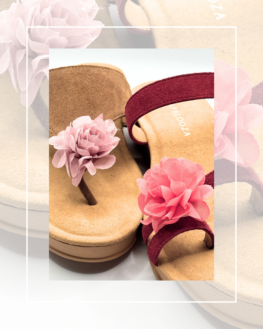 Clip On Material Medium Flowers in 7 Colours