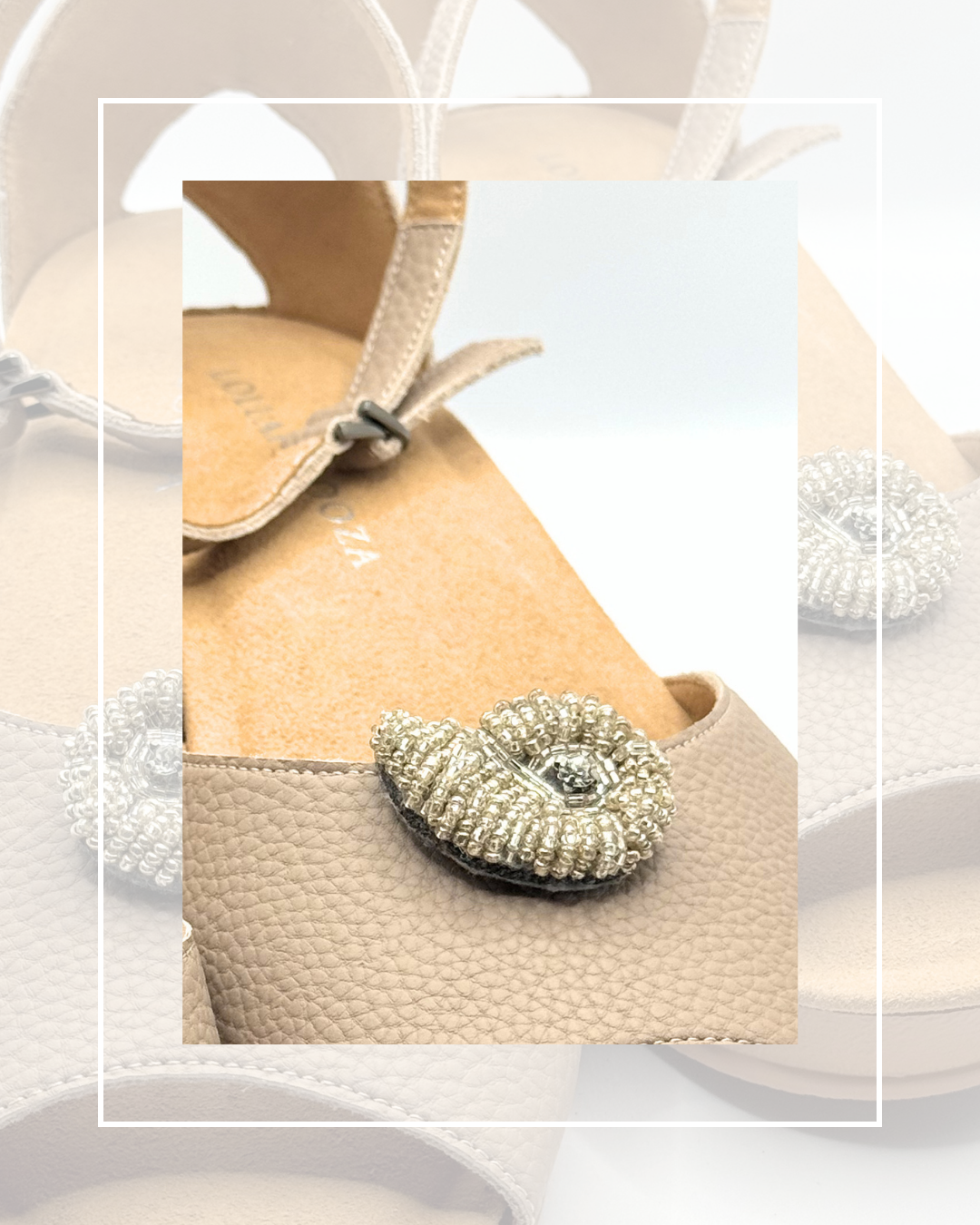 Clip On Beaded Shells Gold and Silver
