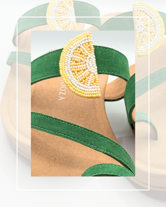 Clip On Beaded Lemon Halves